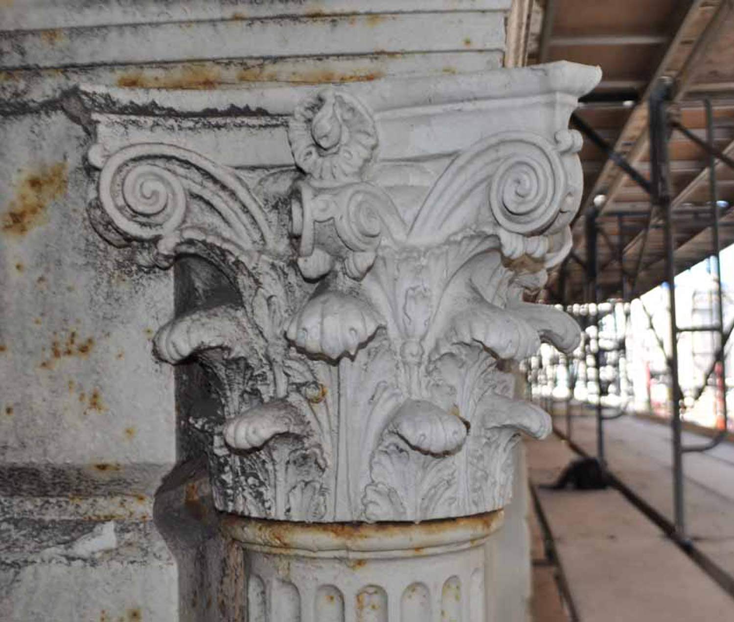 Iron Block commercial building restoration - Small Column Capital - FULL 1